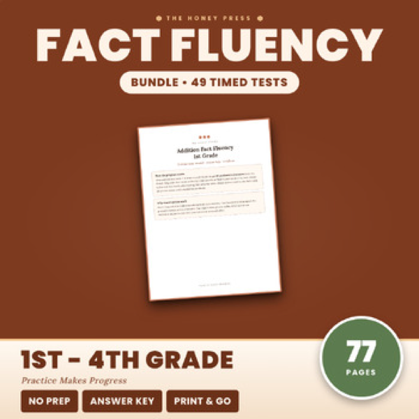 Cover of Math Fact Fluency Bundle
