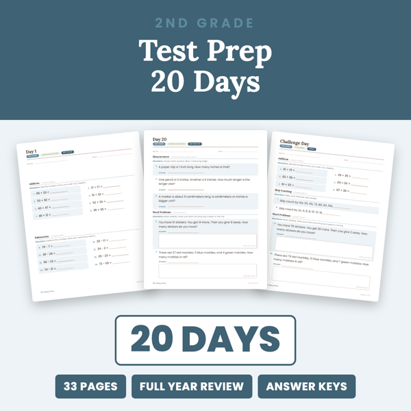 Cover of 2nd Grade Math Test Prep