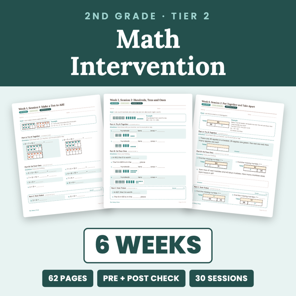 Cover of 2nd Grade Math Intervention