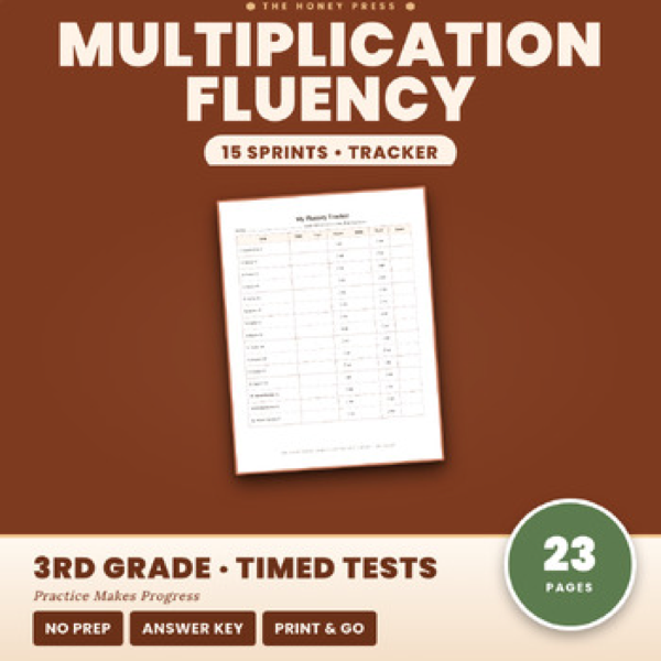 Cover of Multiplication Timed Tests Facts 0 to 12