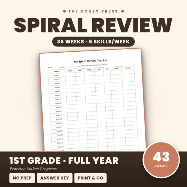 Cover of 1st Grade Math Weekly Homework