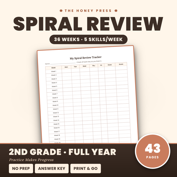 Cover of 2nd Grade Math Weekly Homework